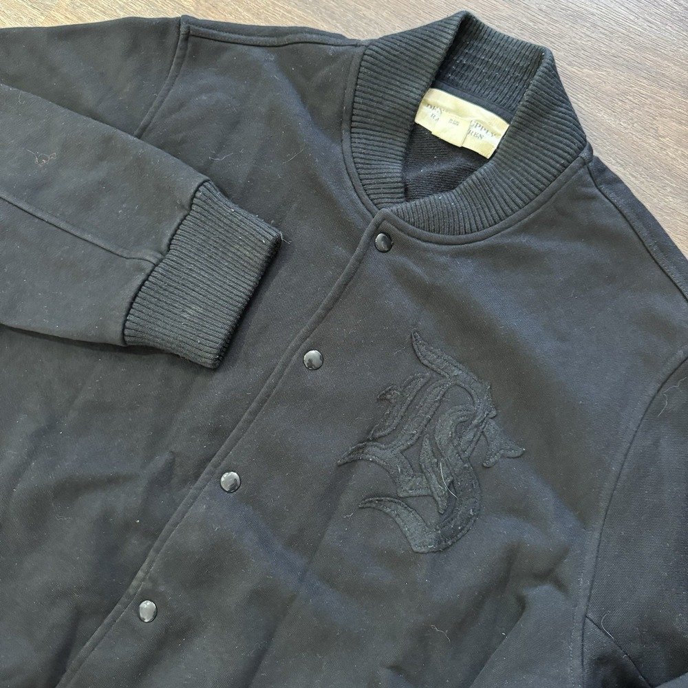 Ralph Lauren Denim & Supply‎ All Black Varsity Style Bomber Jacket Men's Sz XXL